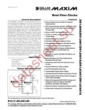 DS12885Q+T&R datasheet  